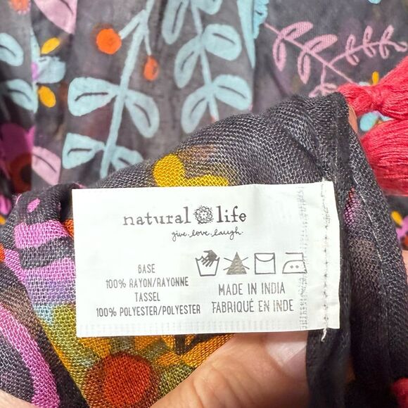 Natural Life  Nandita Tassel Floral Kimono One Size NWT - Picture 11 of 11